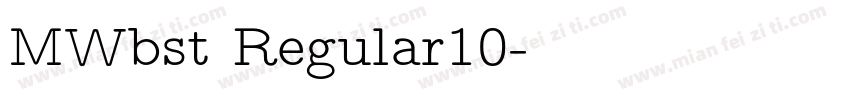 MWbst Regular10字体转换